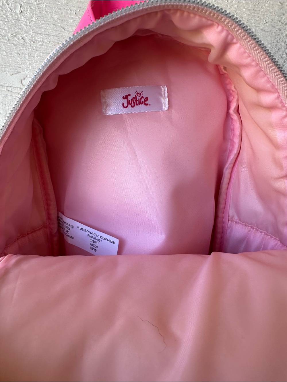 Pink Justice “K” mini backpack - Picture 3 of 3